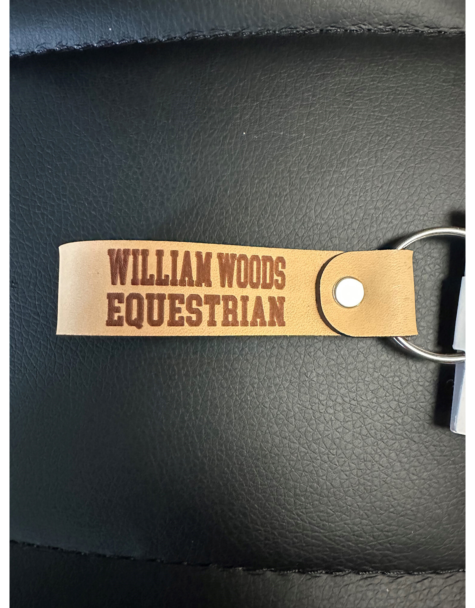 Leather William Woods Equestrian keychain