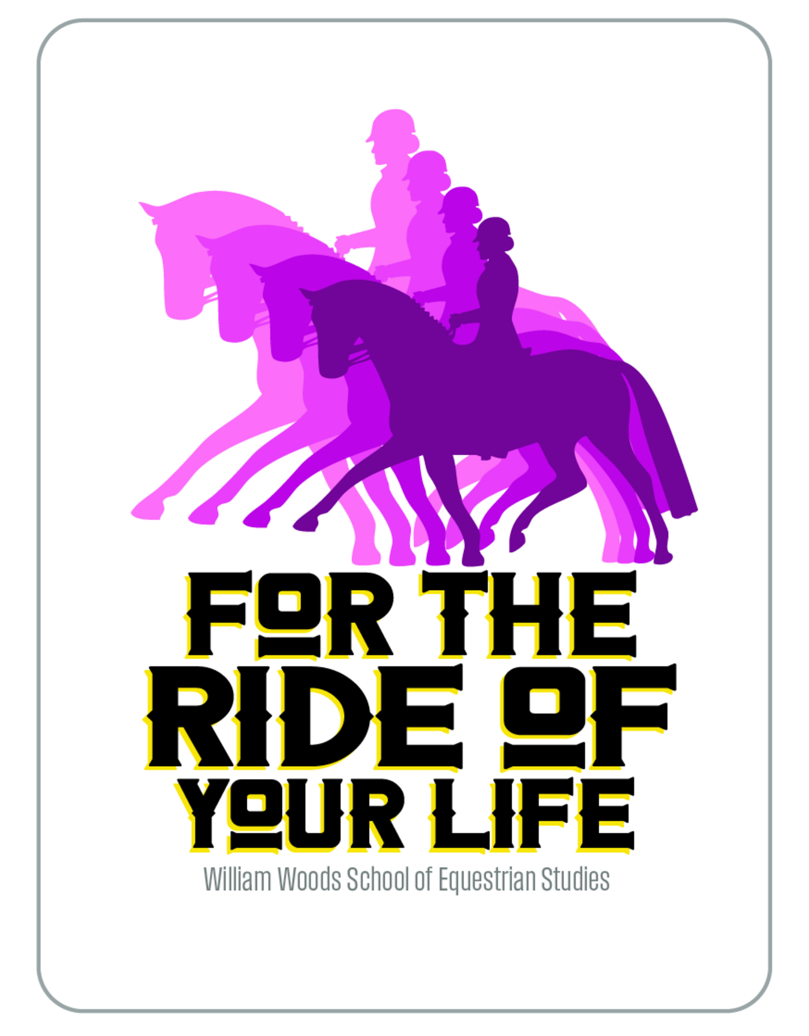 Equestrian "For the Ride of Your Life"  seat specific t-shirt