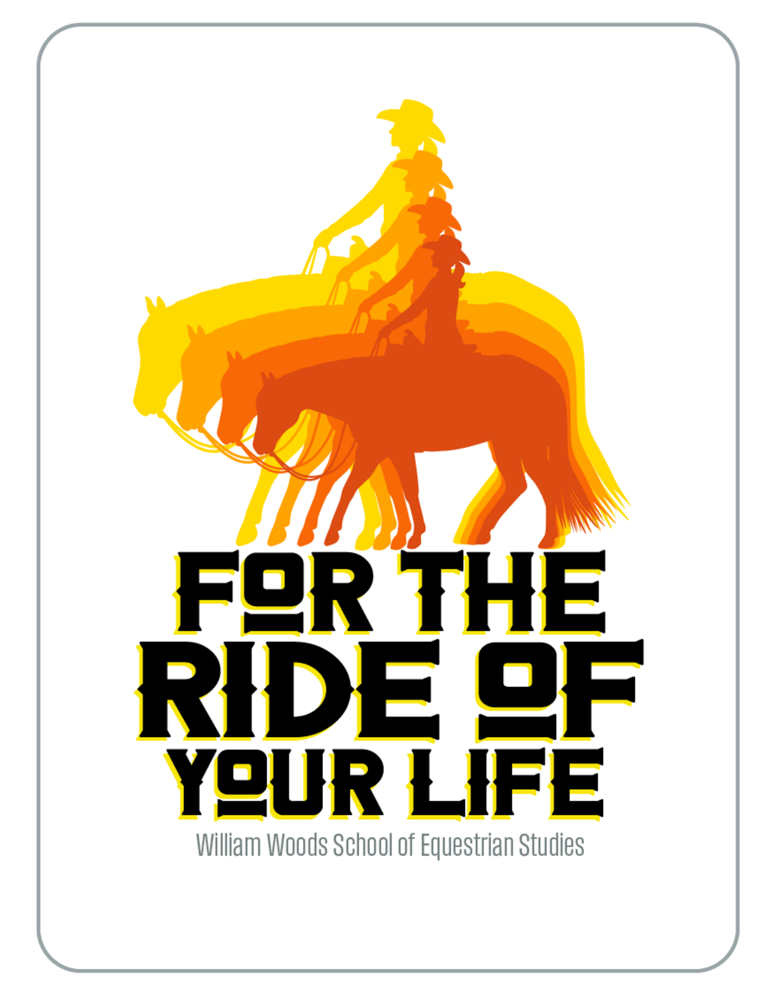 Equestrian "For the Ride of Your Life"  seat specific t-shirt