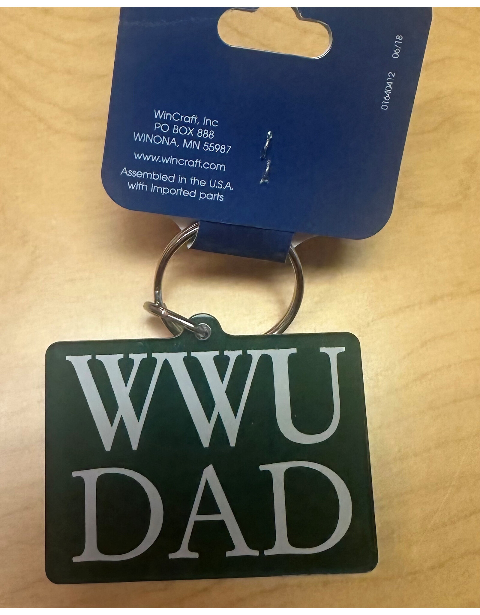 Wincraft 2022 WWU Dad keychain