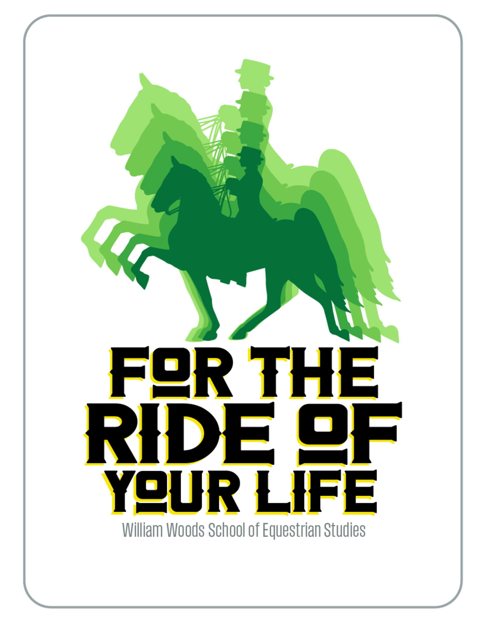 Equestrian "For the Ride of Your Life"  seat specific t-shirt