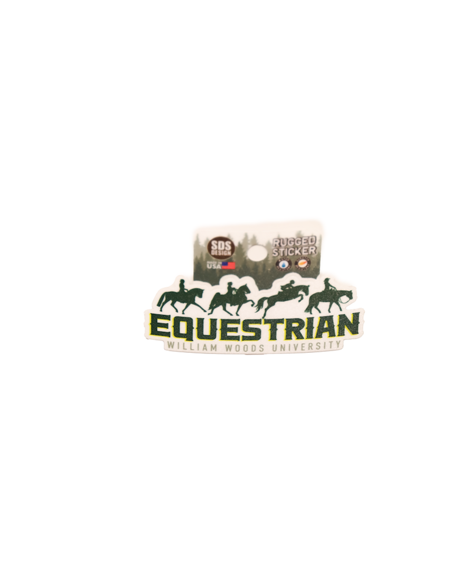 WWU 4 seat Equestrian water bottle/laptop sticker