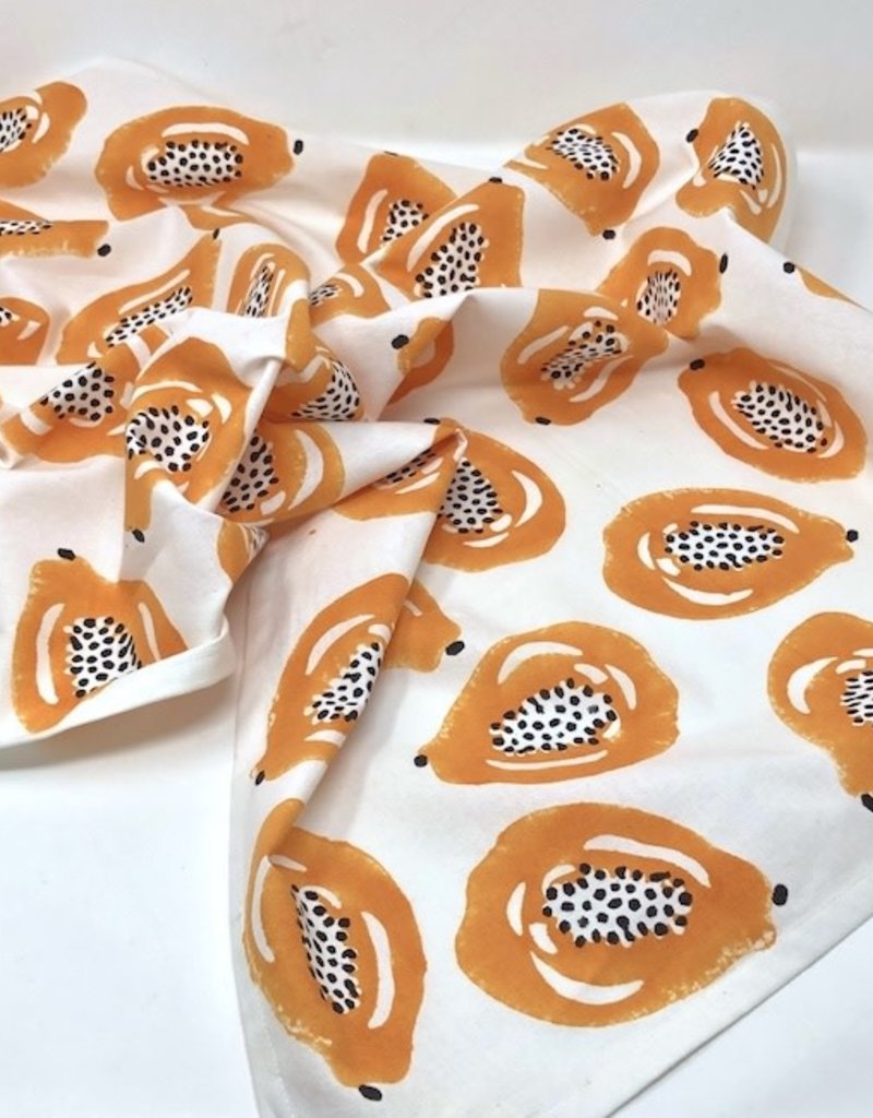 papaya tea towel