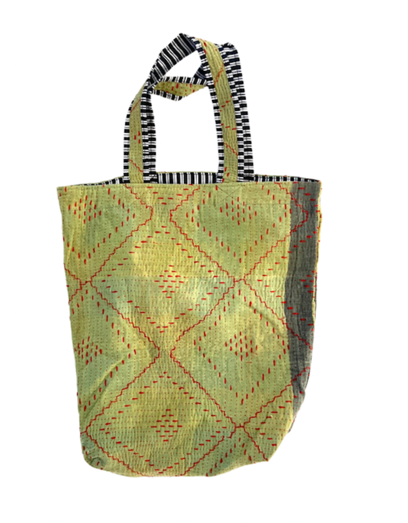 vintage kantha tote bag