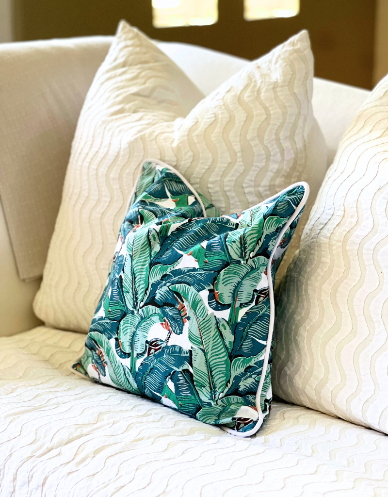 banana leaf toss cushion