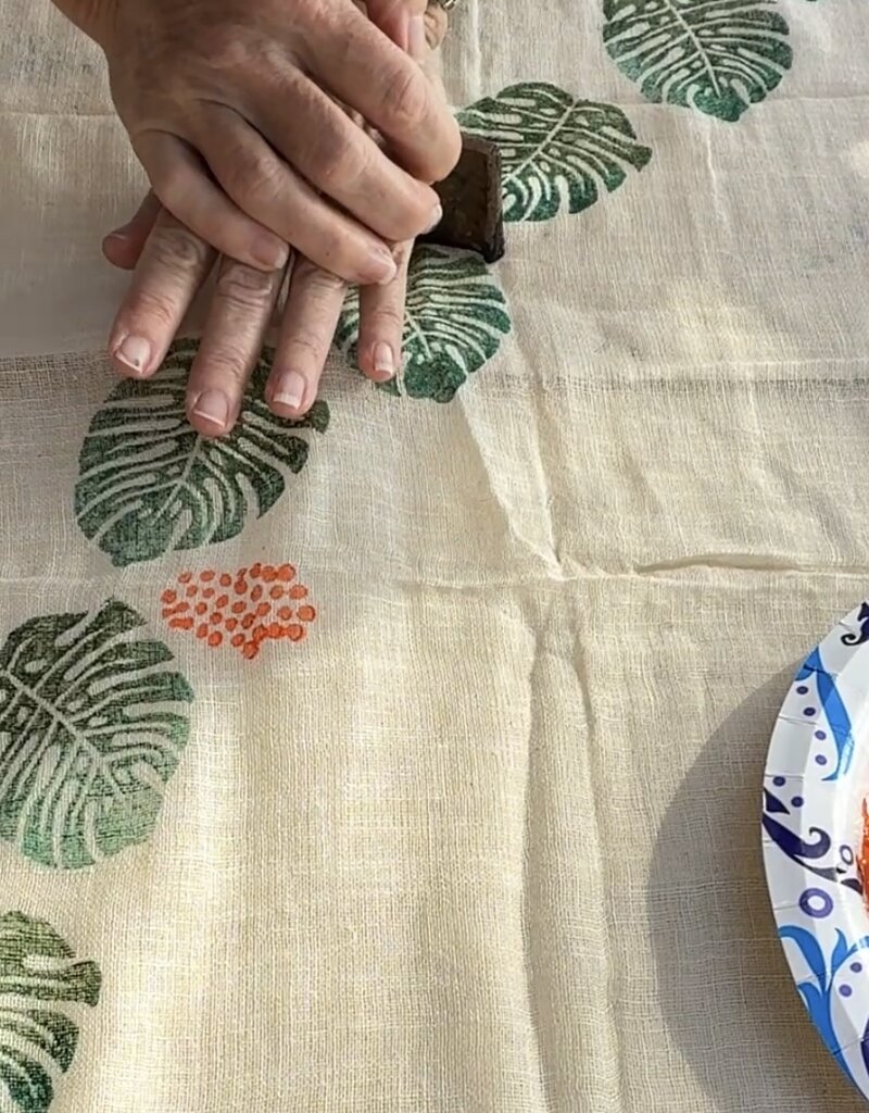 block printing basics private workshop