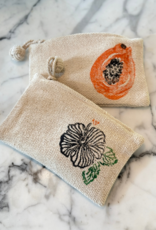 hibiscus zipper pouch