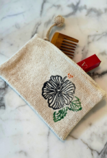 hibiscus zipper pouch