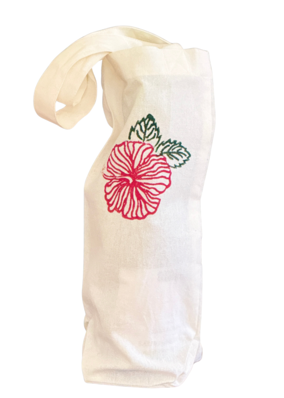hibiscus bottle bag