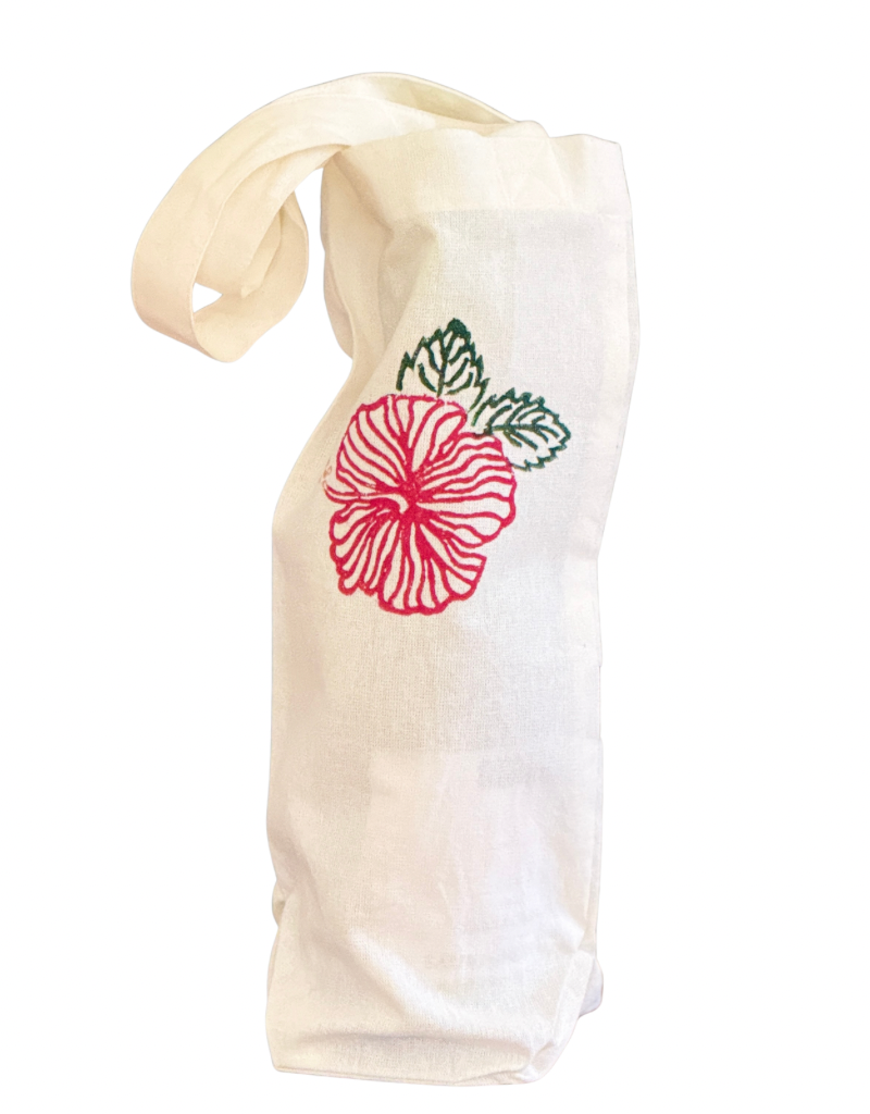 hibiscus bottle bag