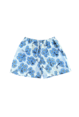 blue hibiscus kids shorts