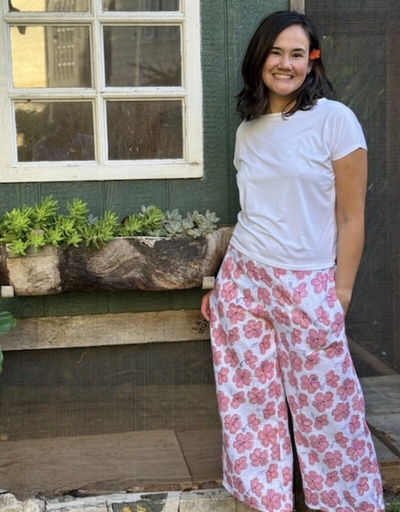hibiscus linen pants