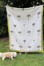 palms kantha coverlet