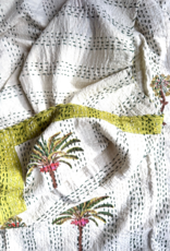 palms kantha coverlet