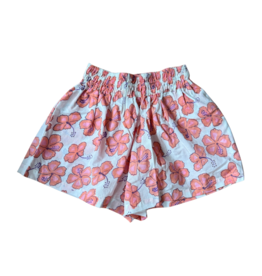pink hibiscus shorts