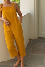 linen mustard jumpsuit