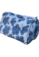 blue hibiscus cosmetic bag