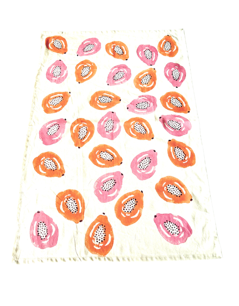 papaya tea towel