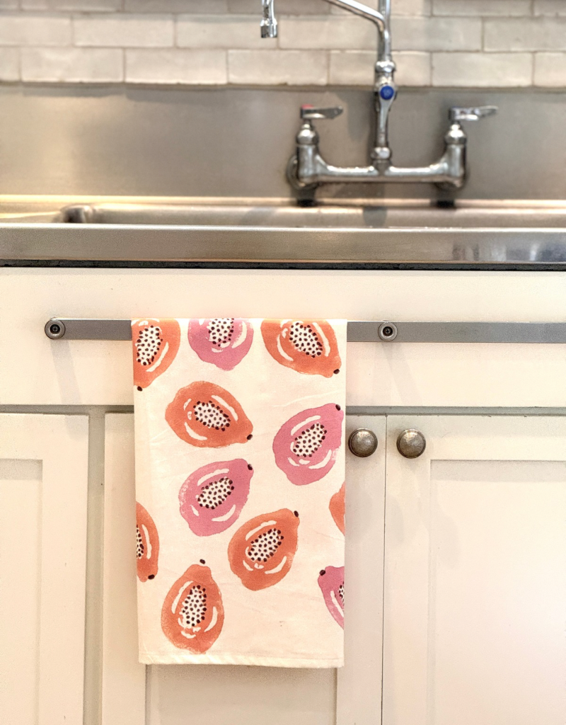 papaya tea towel
