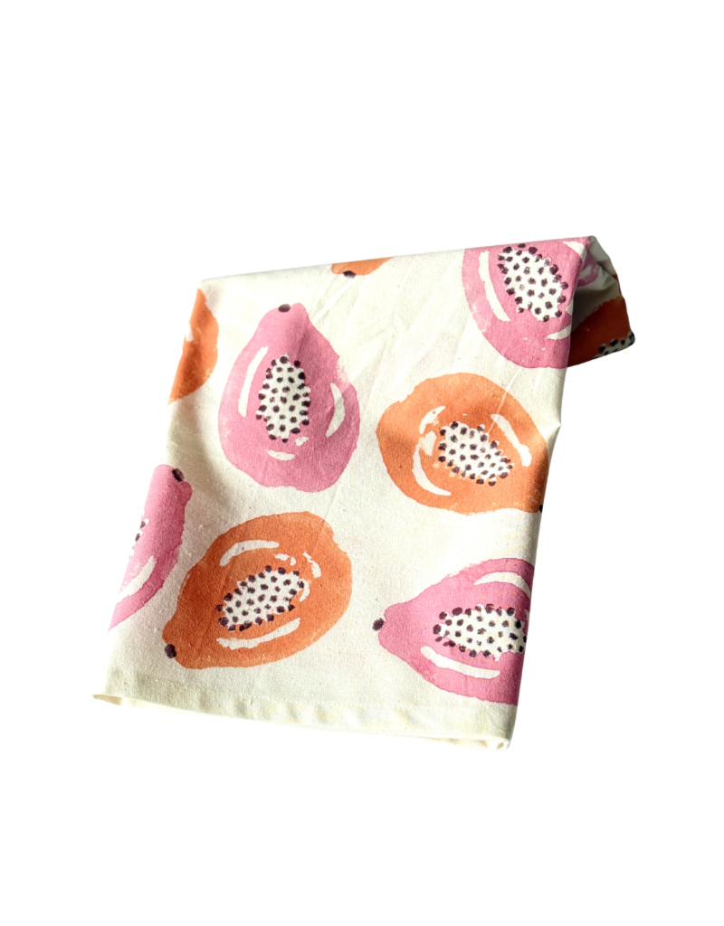 papaya tea towel