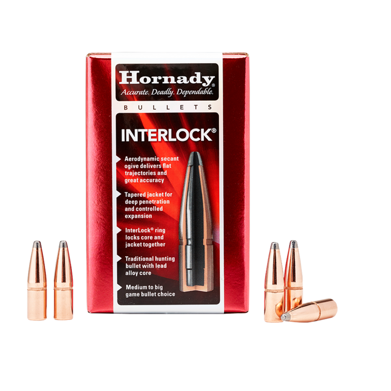 Hornady Interlock 30 Cal .308 Diameter 170 gr FP Bullets #3060 (100 Pk)