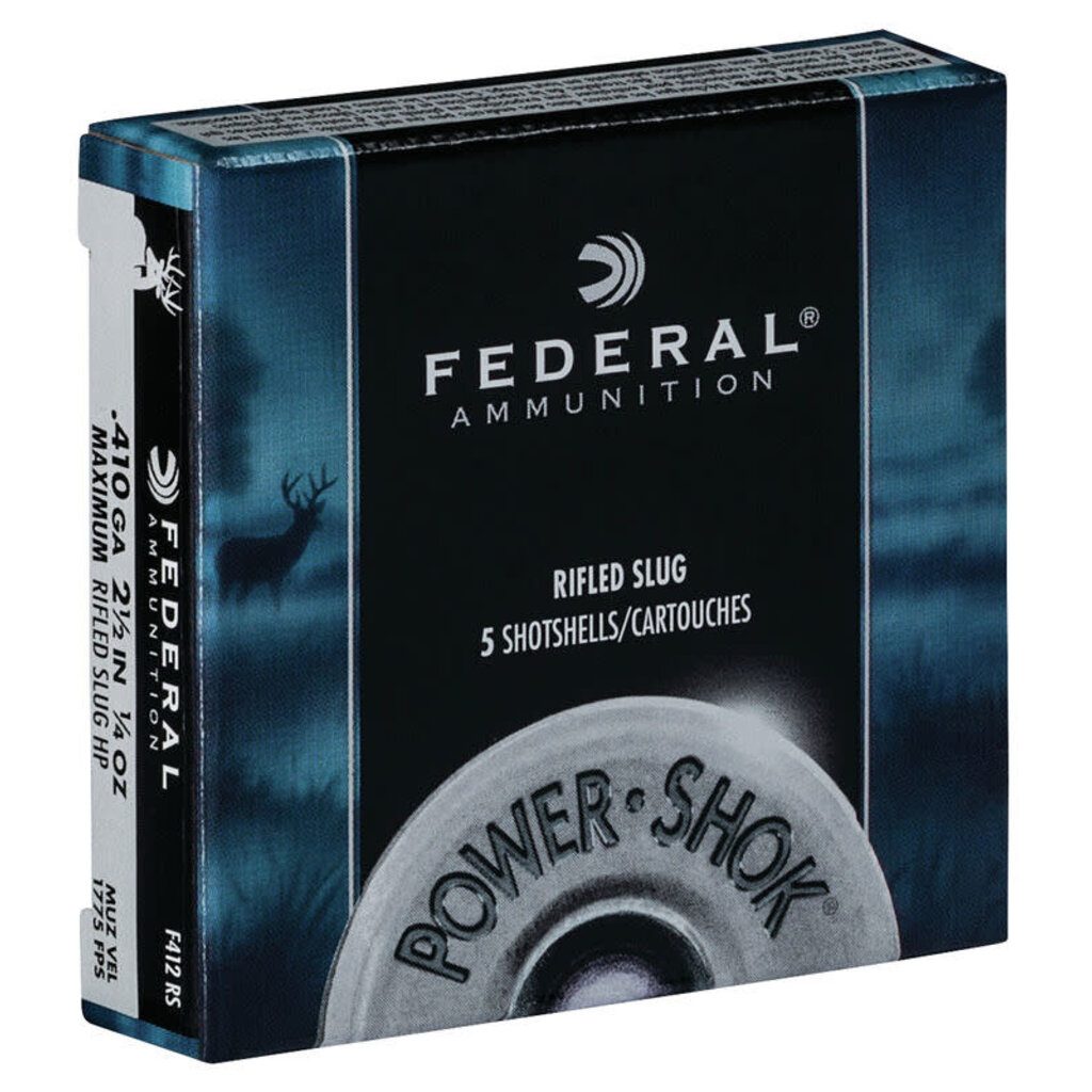 Federal Power Shok Rifled Slugs .410 Gauge 2 1/2" 1/4oz HP (5 Pk)