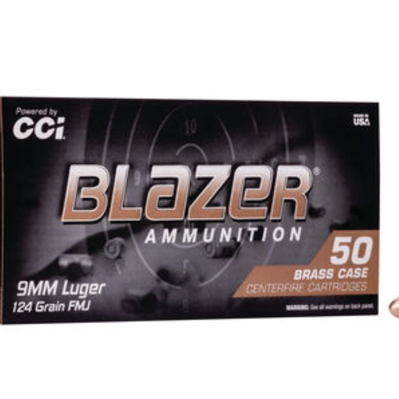 CCI Blazer Brass 9mm LUGER 124gr FMJ 5201