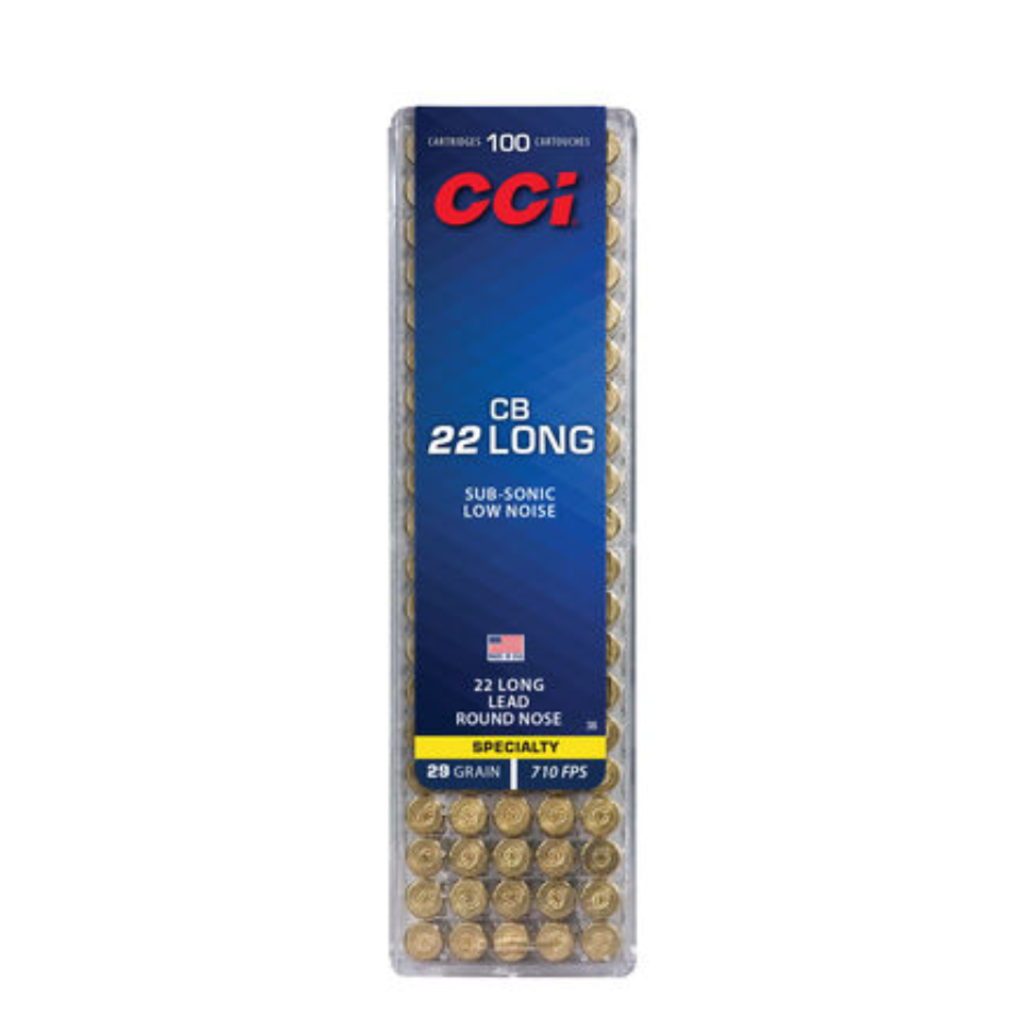 CCI Sub-Sonic low noise CB .22 Long, 29gr, RN (100pk)
