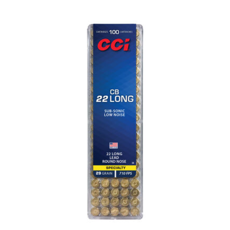 CCI Sub-Sonic low noise CB .22 Long, 29gr, RN (100pk)