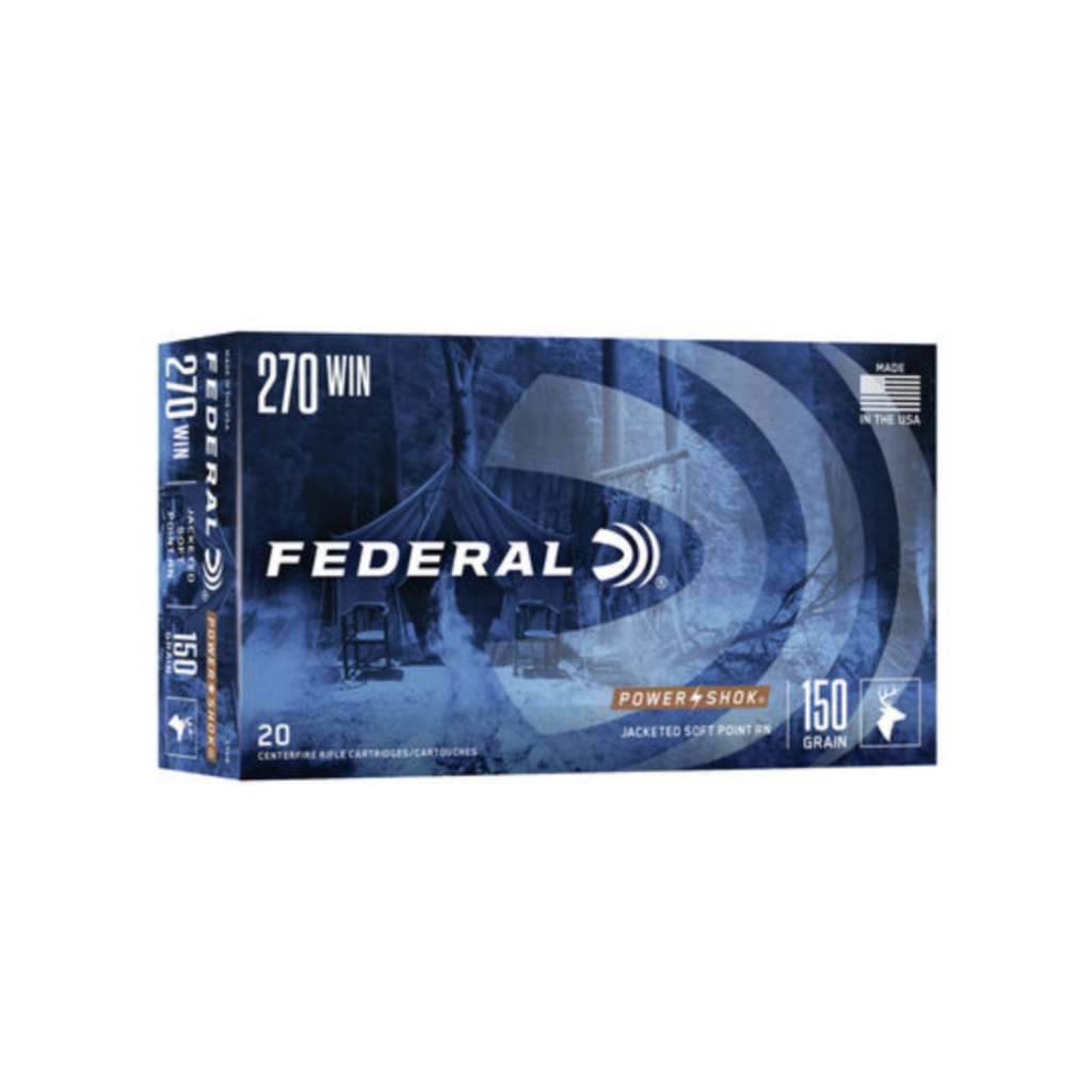 Federal .270 Win Power-Shok 150gr Soft Point Round Nose