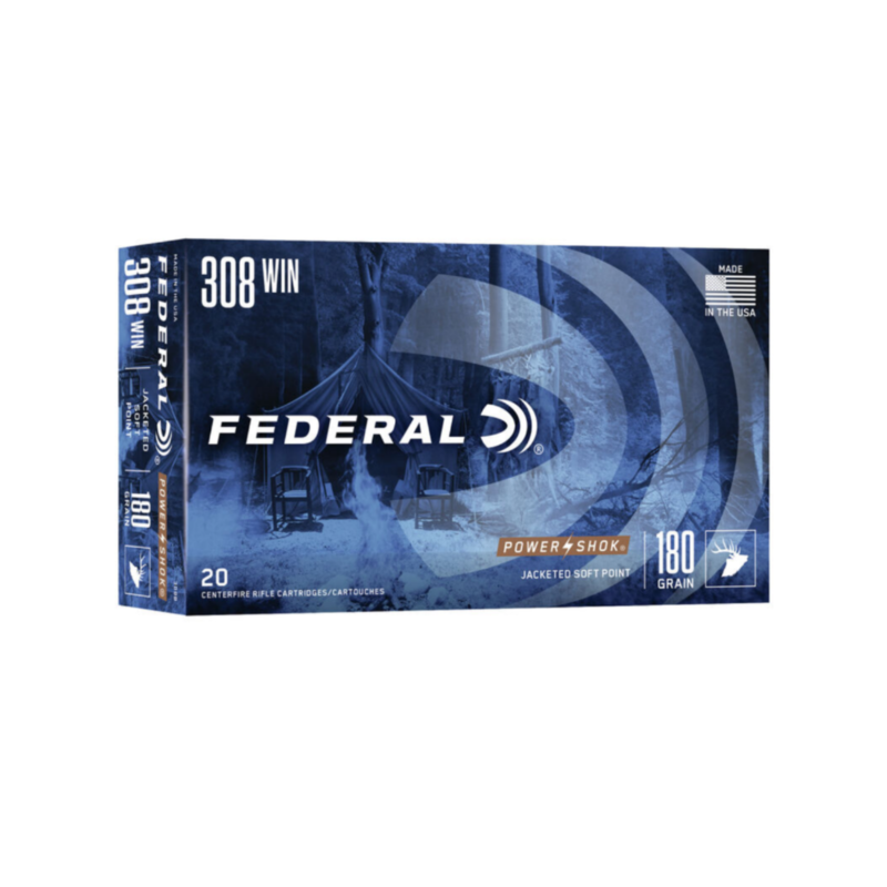 Federal .308 Win Power-Shok 180gr Soft Point