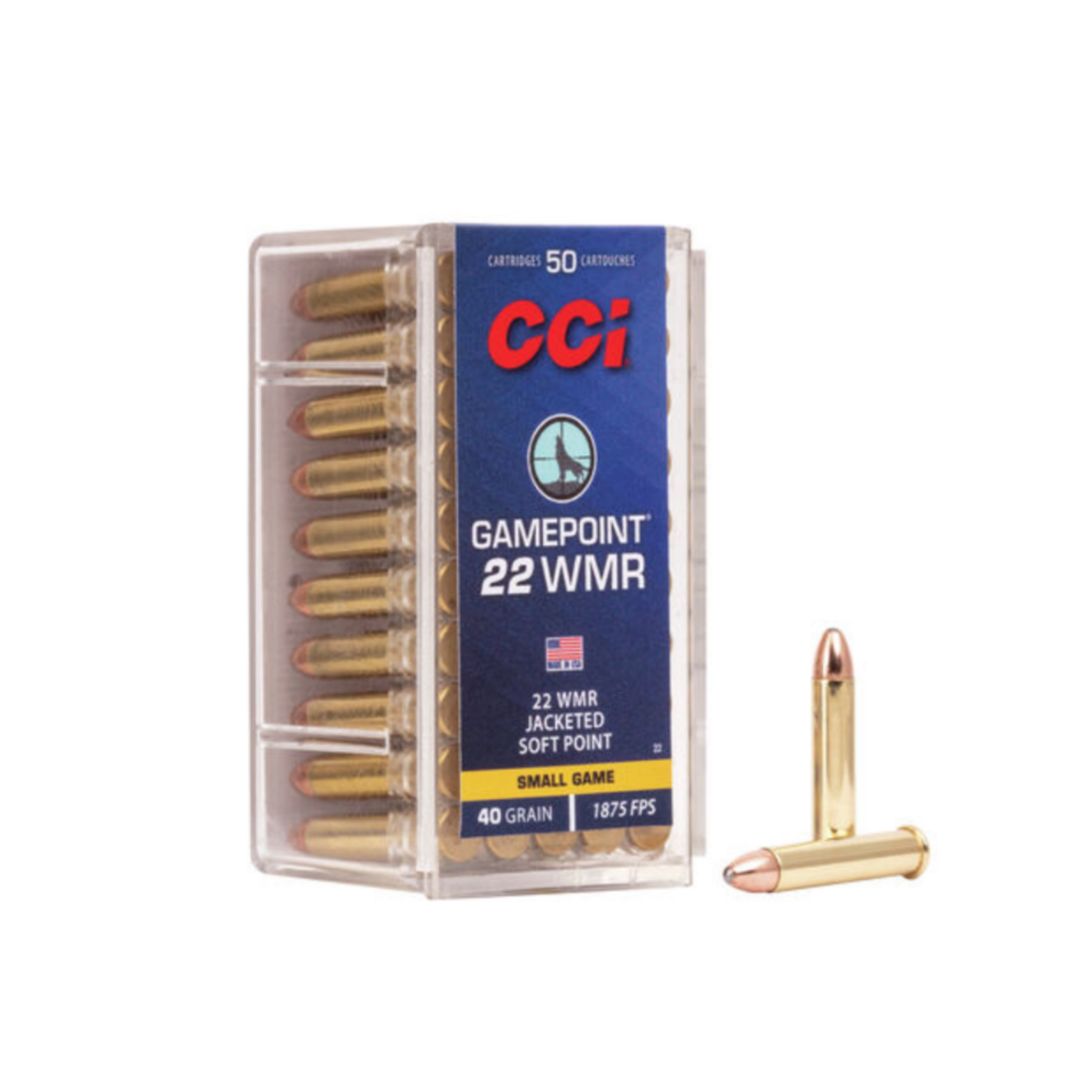 CCI Game Point 22 WMR Jacketed Soft Point 40gr