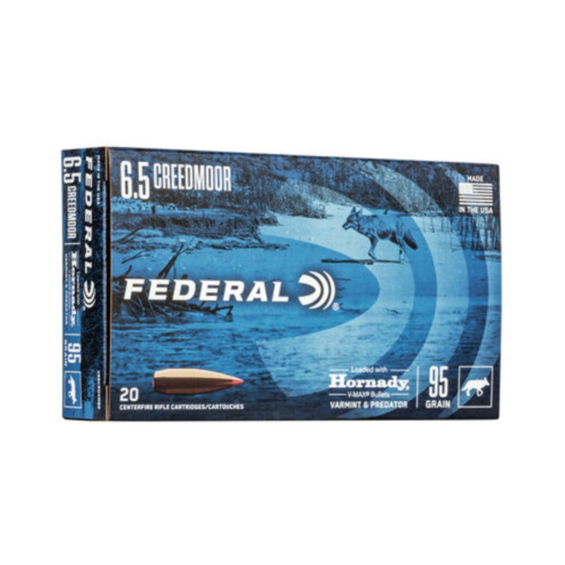 Federal 6.5 creedmoor 95gr Hornady V-Max (20pk)