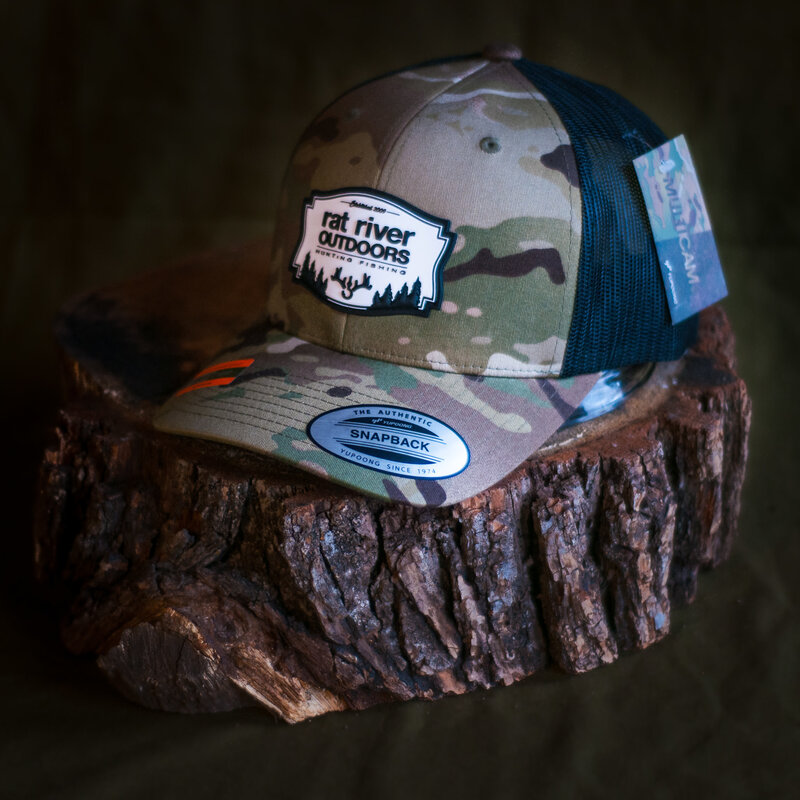 Yupoong RRO Patched Logo Multi Cam Snap Back Hat