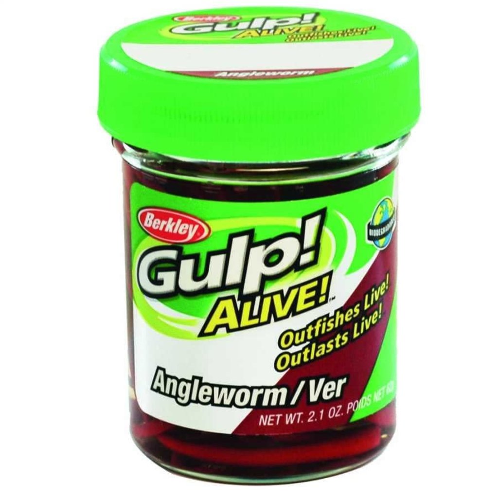 Berkley Gulp Alive Angle Worms 1", Natural (2.1oz Jar)