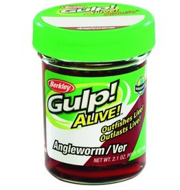 Berkley Gulp Alive Angle Worms 1", Natural (2.1oz Jar)