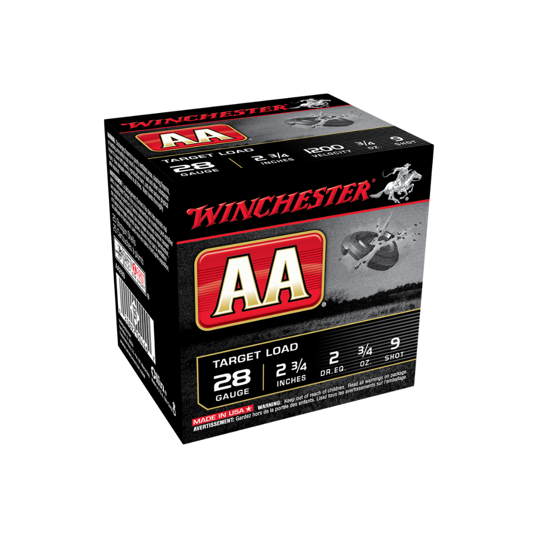 Winchester AA 28ga 2 3/4" 1200fps 3/4oz #9 (25ct)