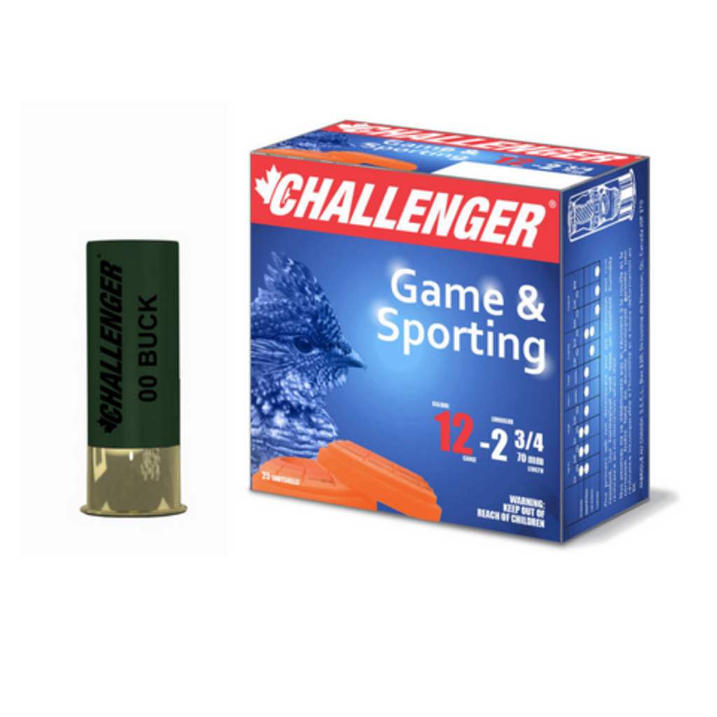 Challenger Challenger 12ga 2 3/4" 9 Pellet 00 Buckshot (25pk)