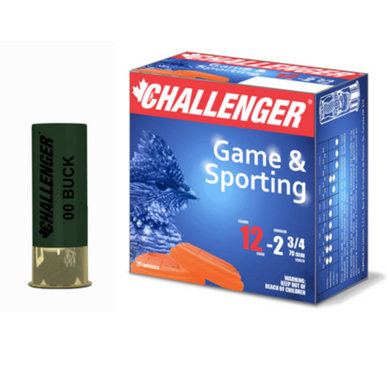 Challenger Challenger 12ga 2 3/4" 9 Pellet 00 Buckshot (25pk)