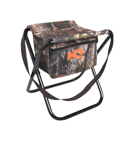 HQ Outfitters Folding Camo Stool with Storage Pocket 19mm Frame