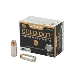 Speer 23970GD Gold Dot Personal Protection Handgun Ammo 40 S&W GDHP, 165 Gr, 1150 fps (20pk)