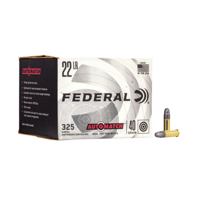 Federal Auto Match .22 LR, 40GR (325pk)