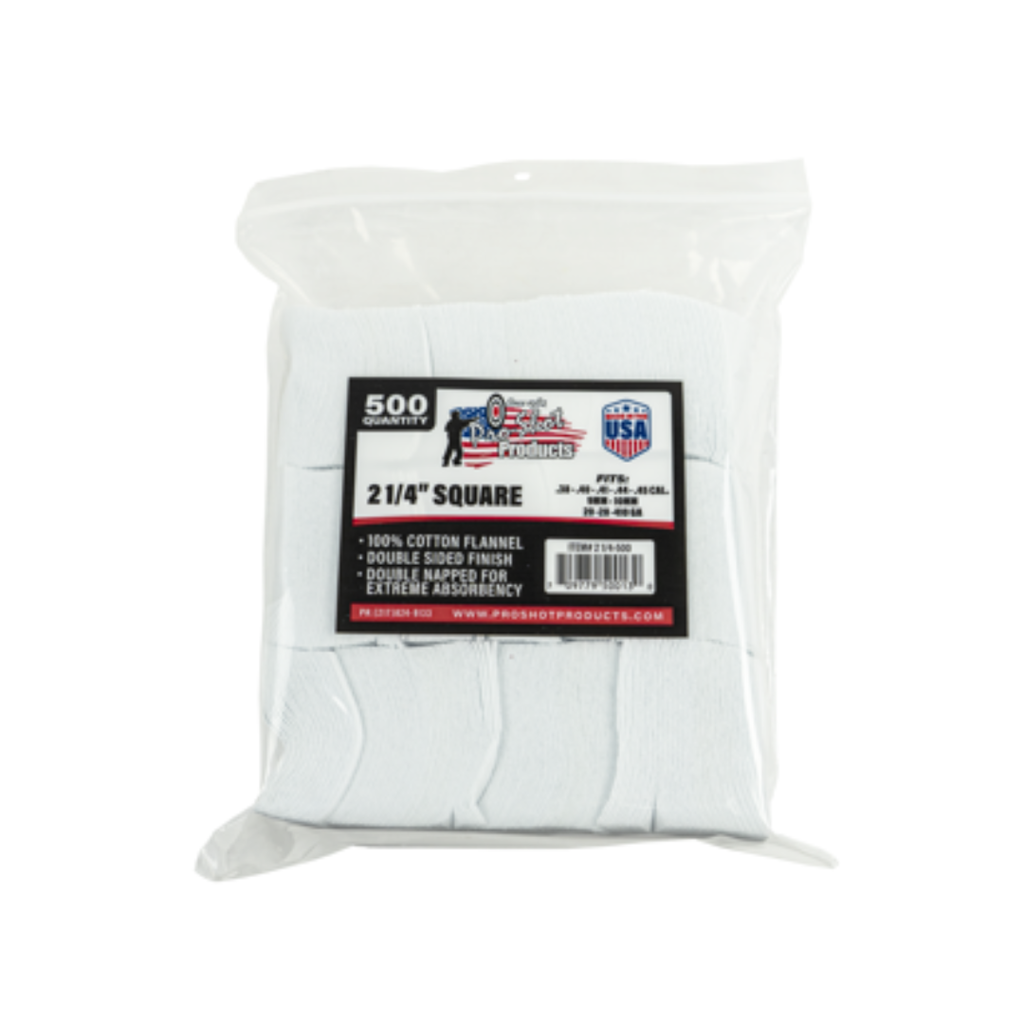 Pro-Shot Cleaning Patch 2 1/4 Square (500 pk)