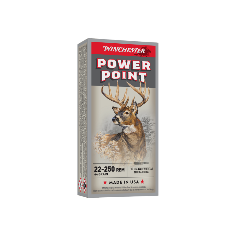 Winchester Power Point 22-250 Rem 64gr (20pk)