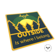 RRO "Outside is where I belong" Sticker (4.92'' x 4.92'')