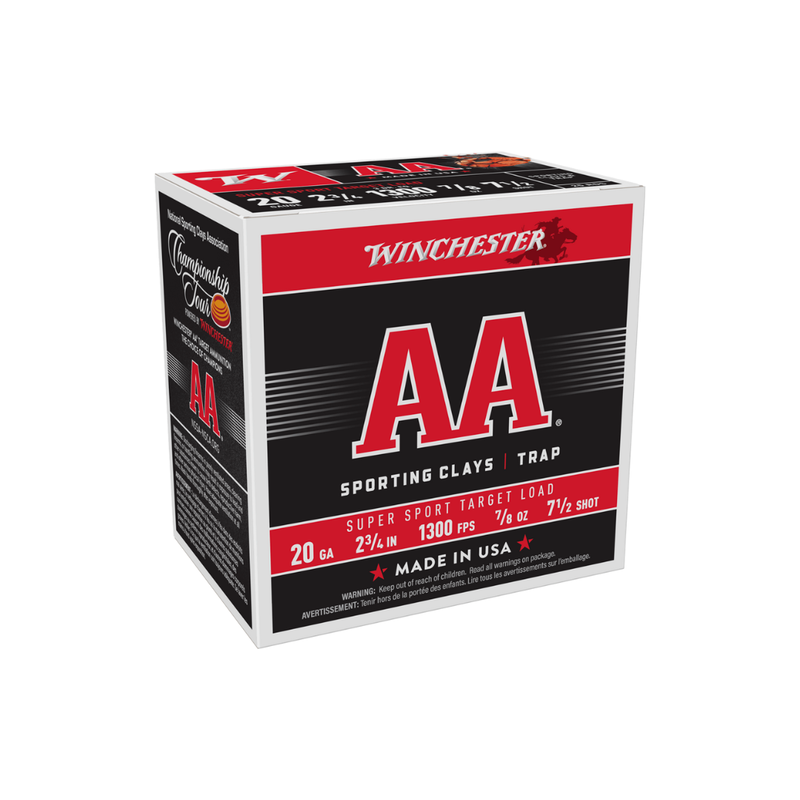 Winchester 20 Gauge 2 3/4" 7/8 OZ.  #7 1/2 lead shot (25pk)