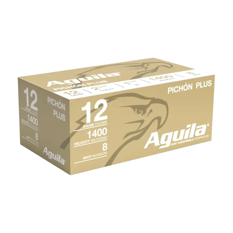 Aguila Pichón Plus 12ga 2 3/4" 1-1/4oz 1400fps #8 (10pk)