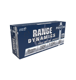 Fiocchi Range Dynamics 9mm 124gr 1150fps (50pk)