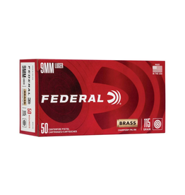 Federal Brass cased 9mm 115gr FMJ (50pk)