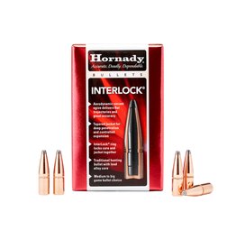 Hornady Interlock 30 Cal .308 Diameter 150 gr RN Bullets #3035 (100 Pk)
